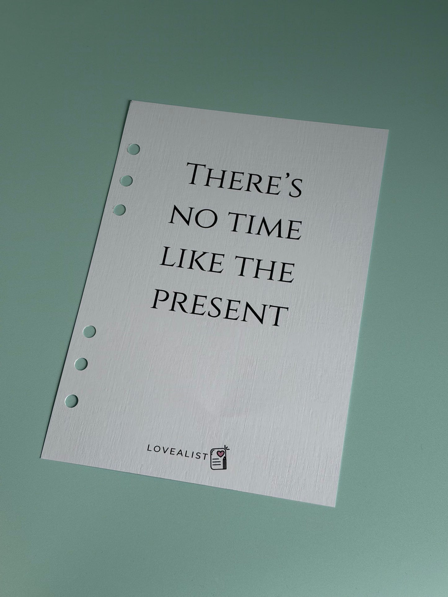 Index Page - There's No Time Like The Present