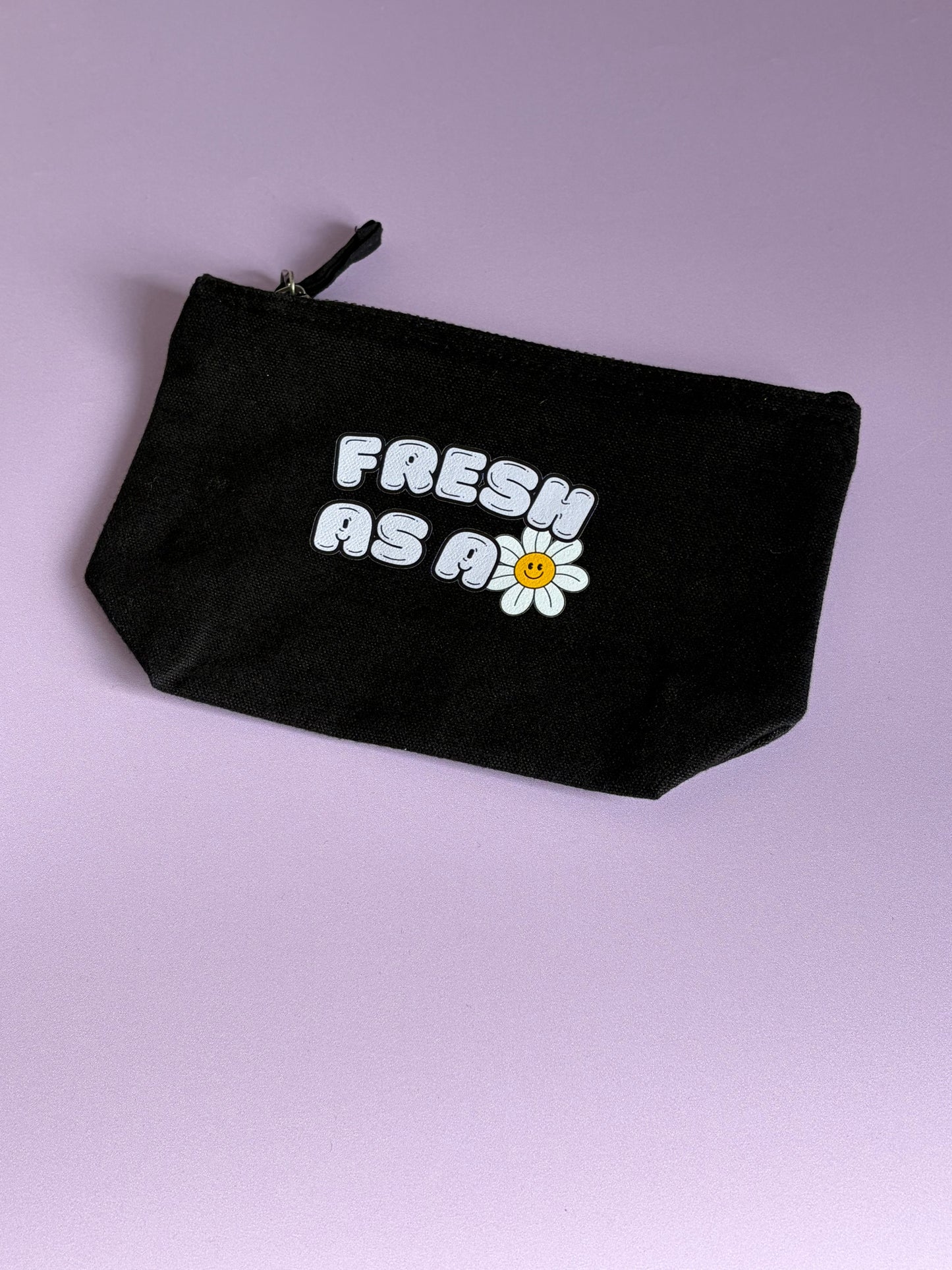 Zip Bag - Fresh as a Daisy (Black)