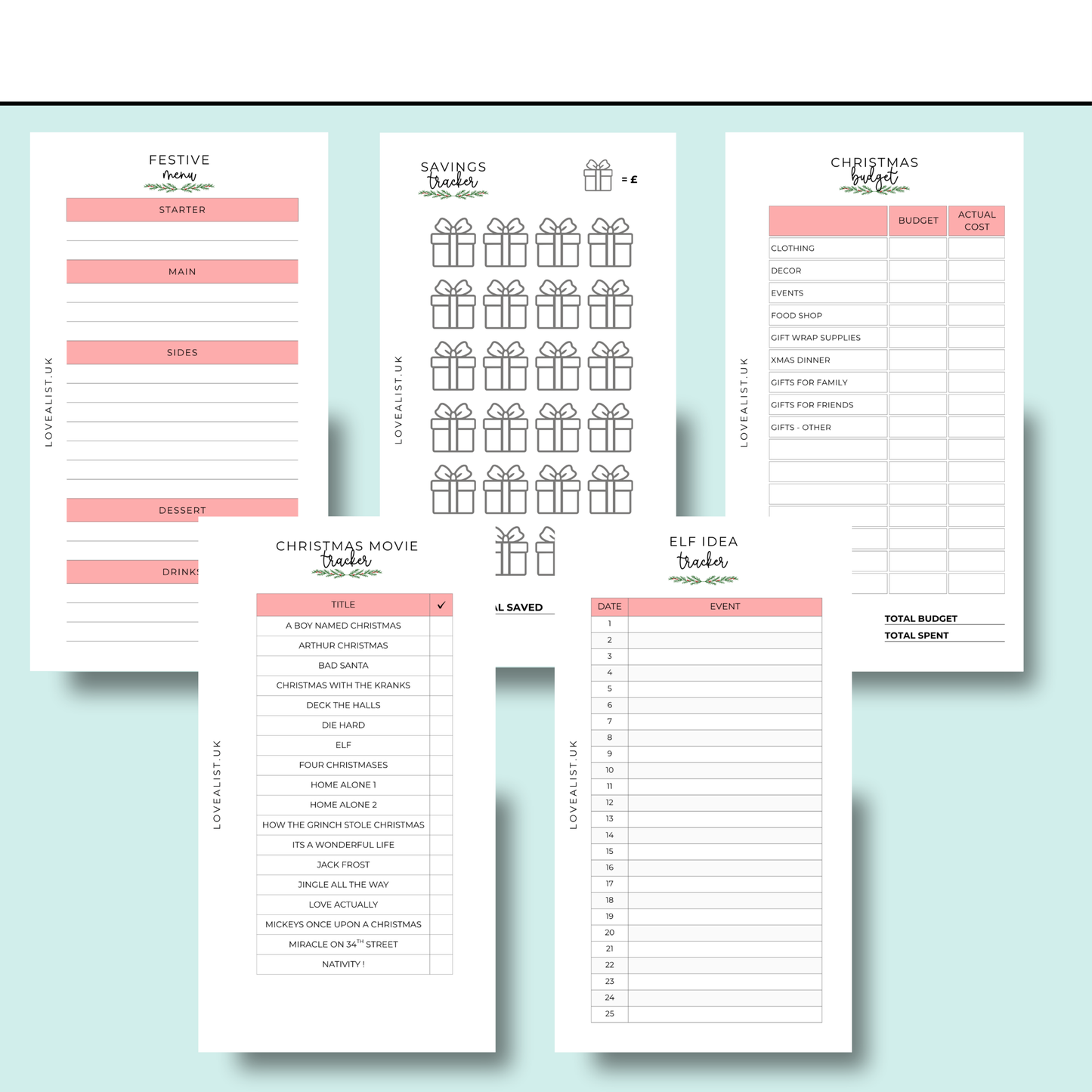 A6 - Christmas Planner
