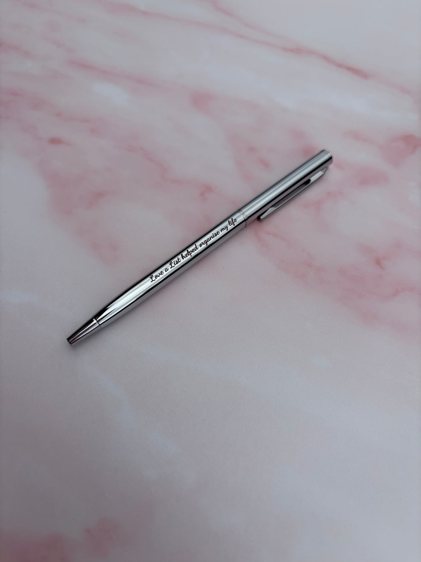 Silver Ballpoint Pen - Engraved