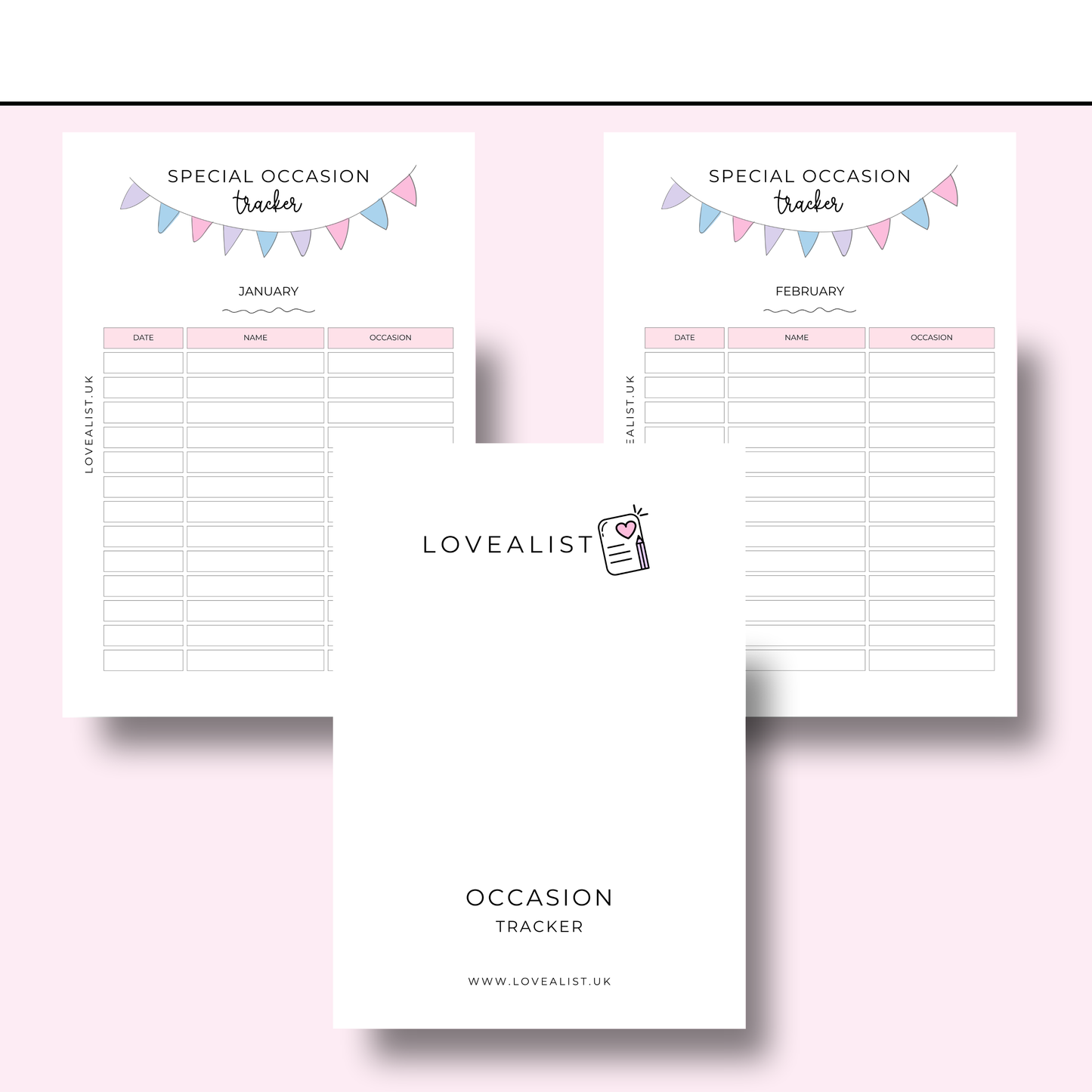 A5 - Special Occasion Tracker