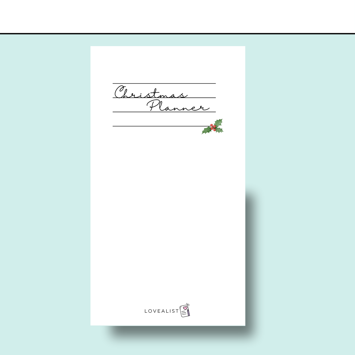 A6 - Index Page - Christmas Planner