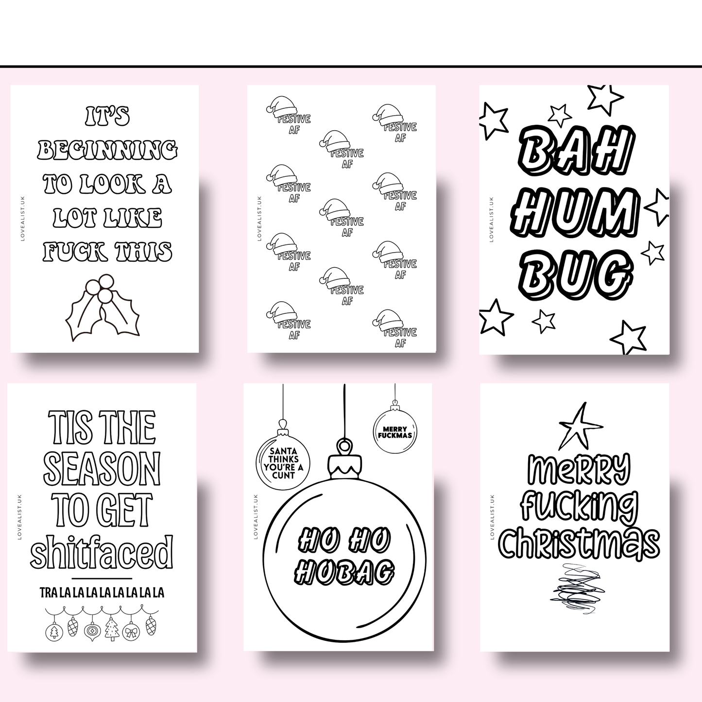 A5 - Colouring Collection - Christmas (Naughty)