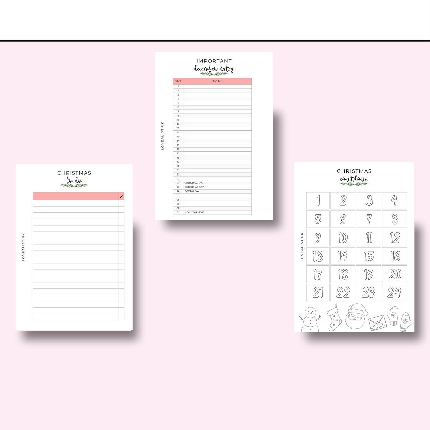 A5 - Christmas Planner
