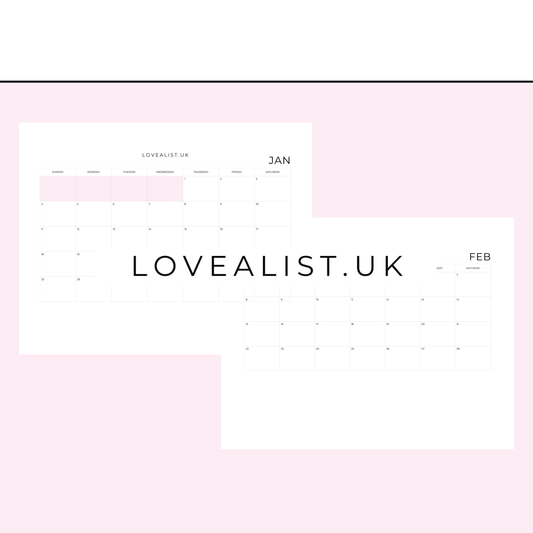 A5 - 2026 Monthly Overview