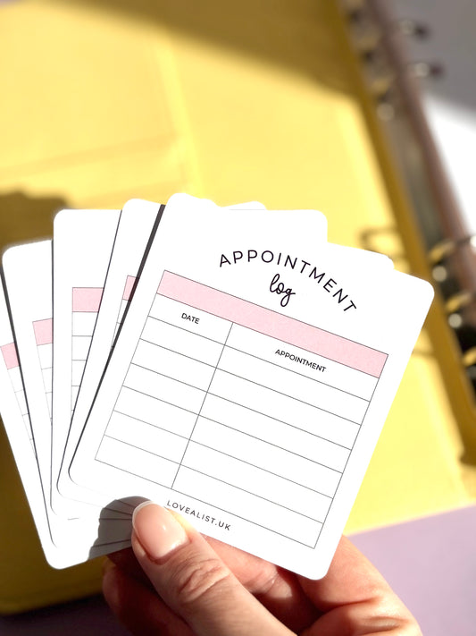 Appointment Cards - Pink