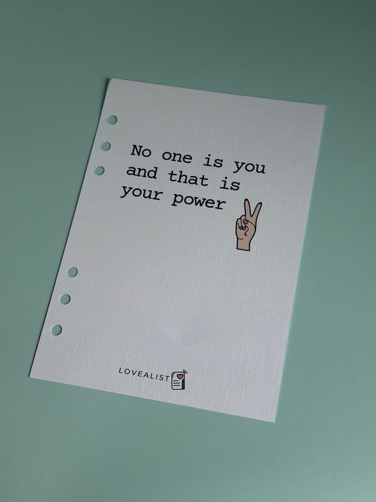 Index Page - No One is You
