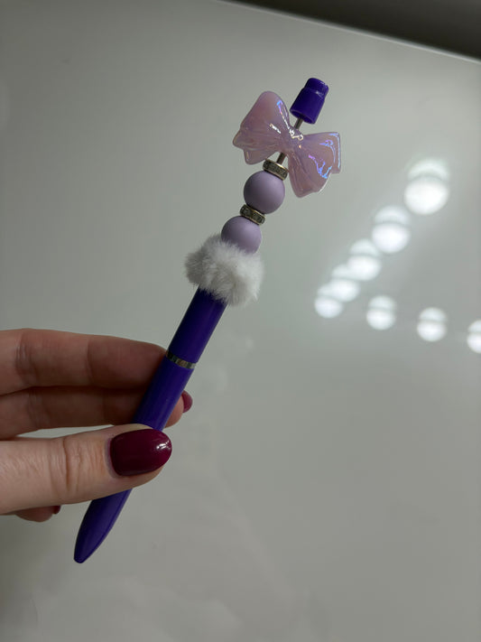 Purple Bow Pen