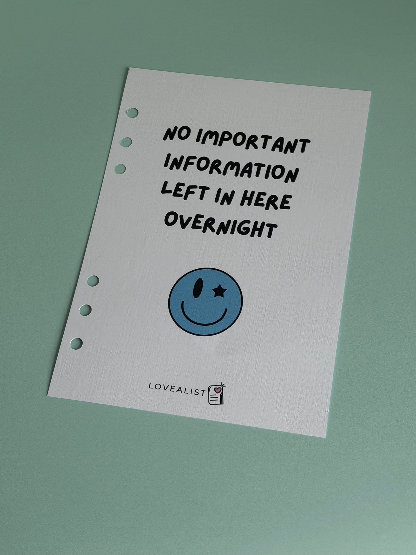 Index Page - No Important Information