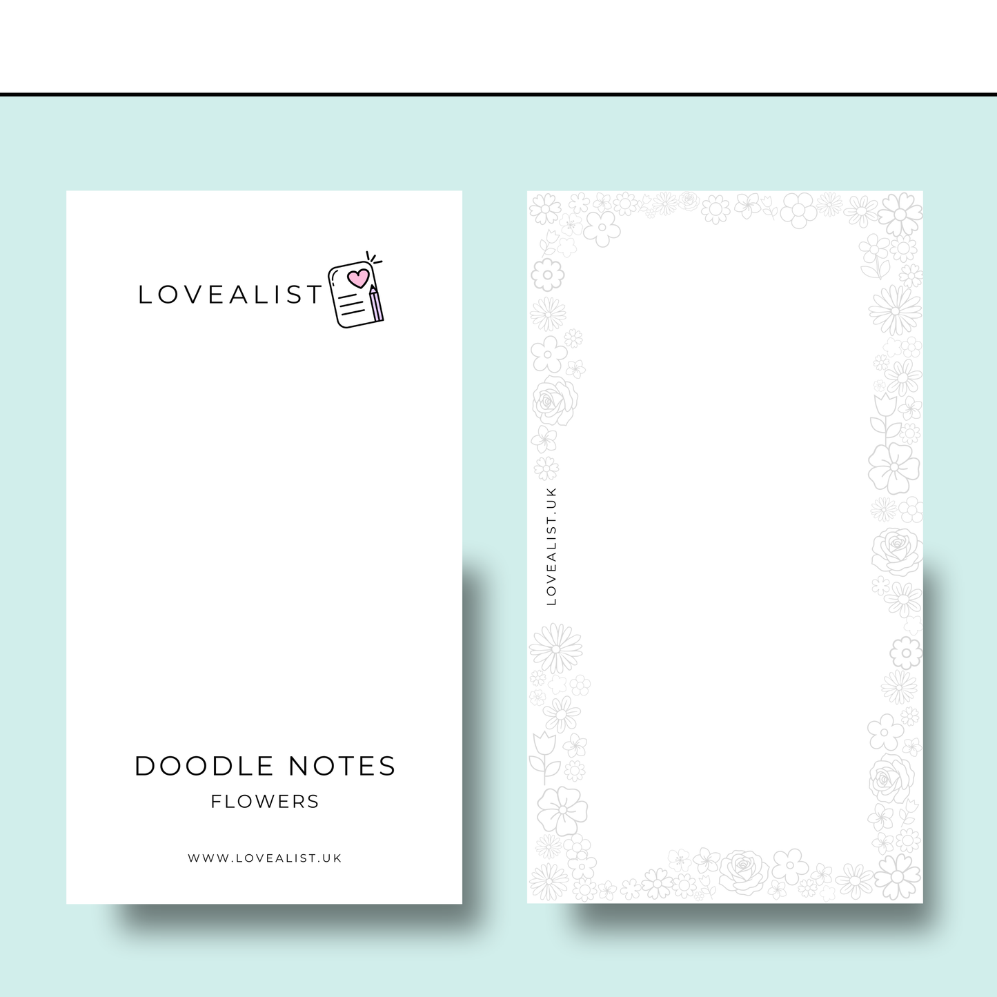 A6 - Doodle Notes - Flowers