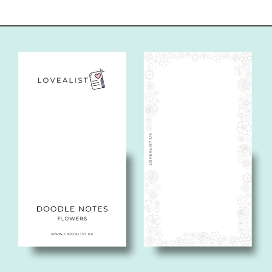 A6 - Doodle Notes - Flowers