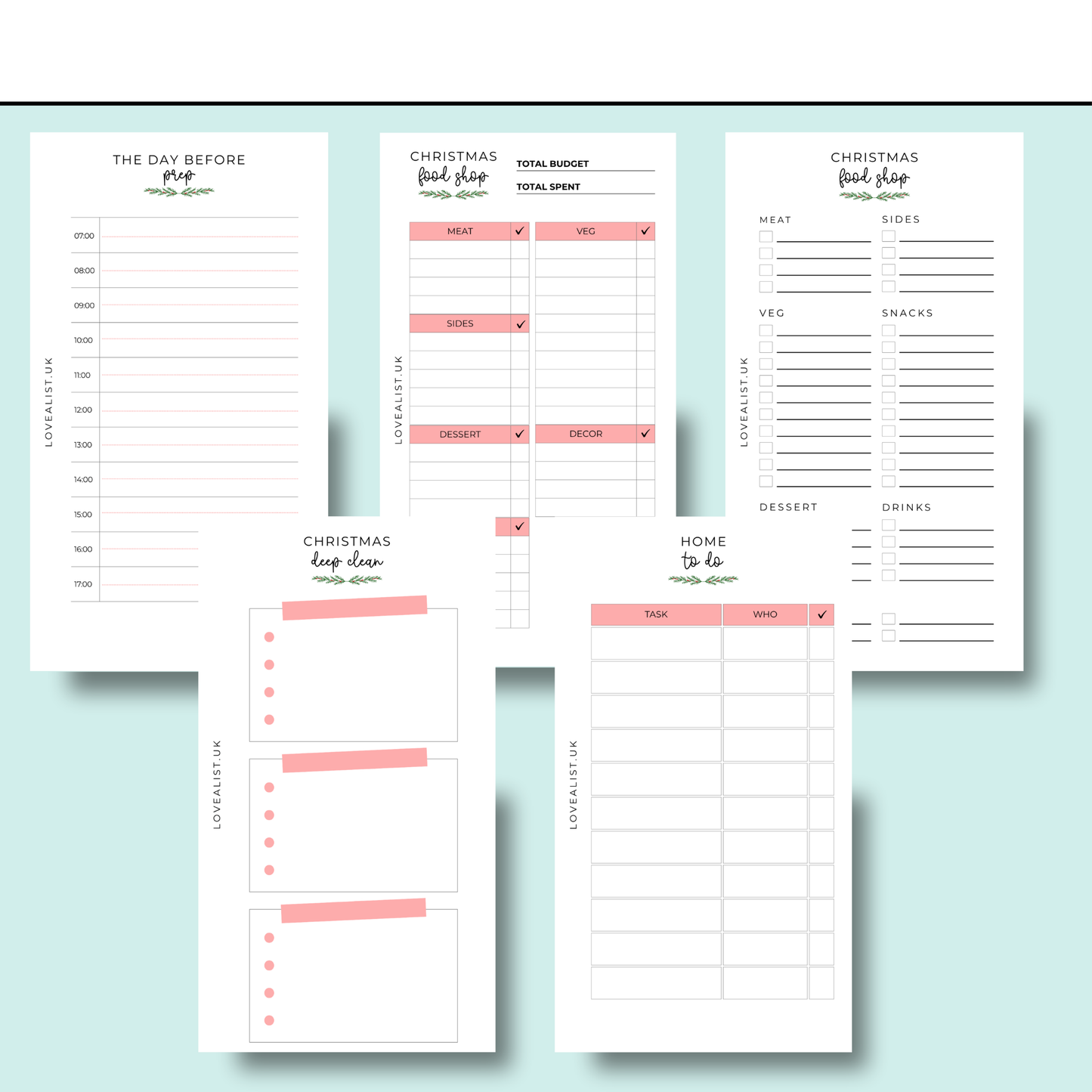 A6 - Christmas Planner