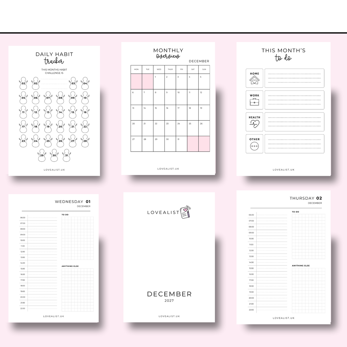 A5 - 2027 Day Per Page - 1 Month