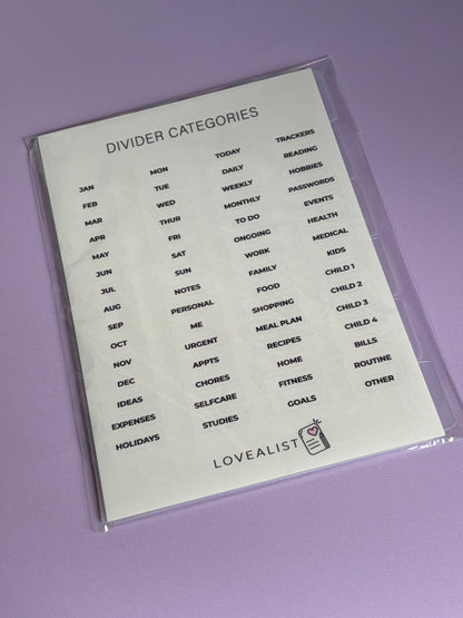 A5 - Dividers