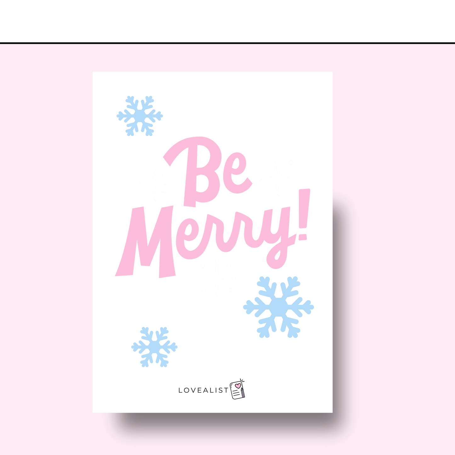 A5 - Index Page - Be Merry