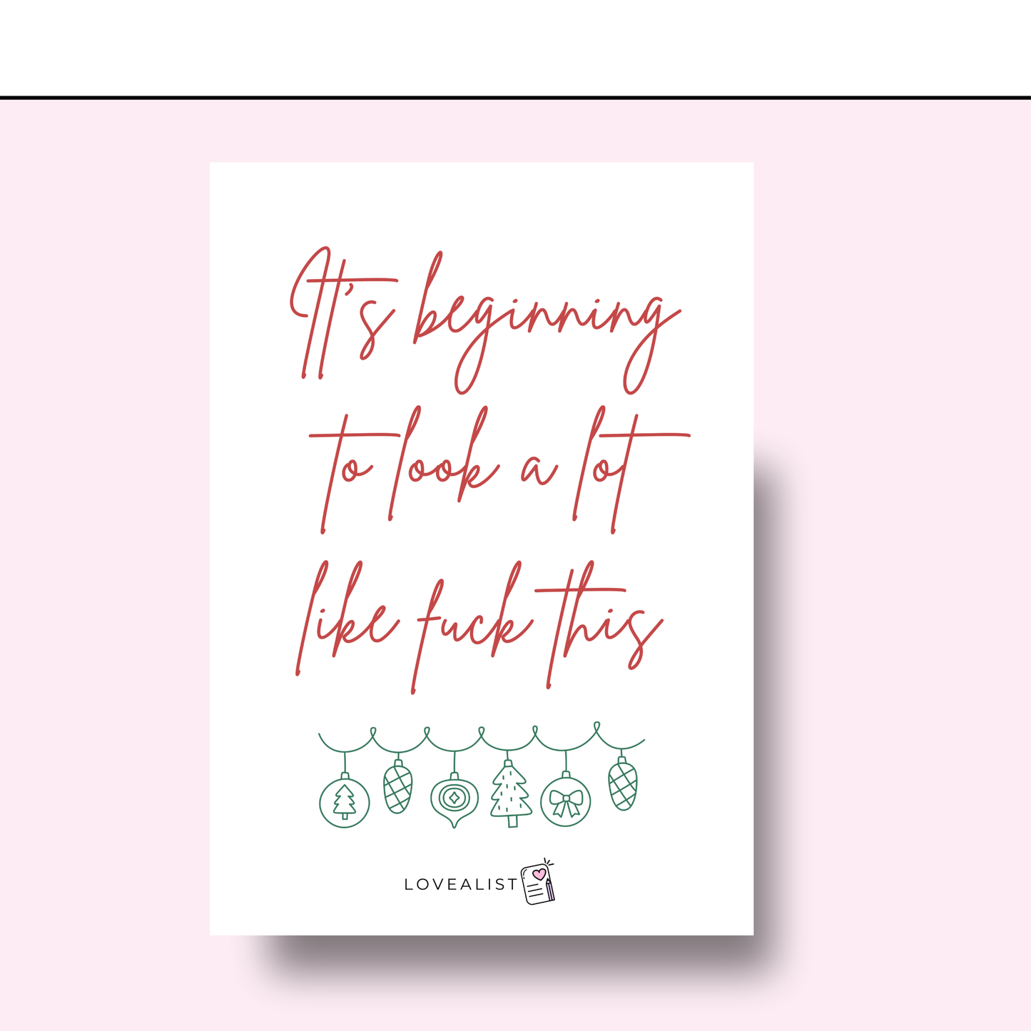 A5 - Index Page - It's Beginning To Look a Lot Like