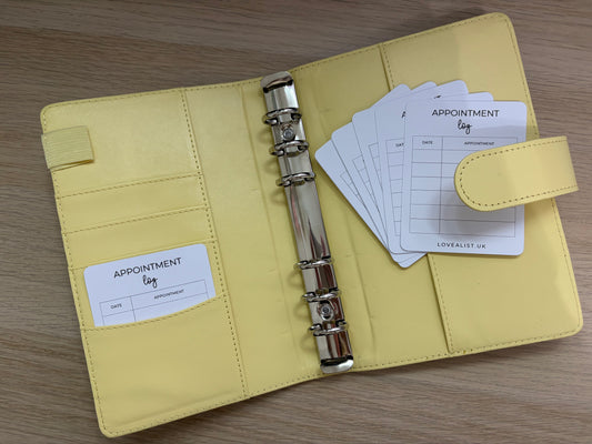 Appointment Cards - (Fit A6 Binder)