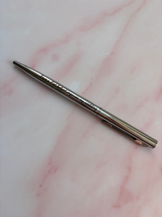Silver Wedding Ballpoint Pen - Engraved