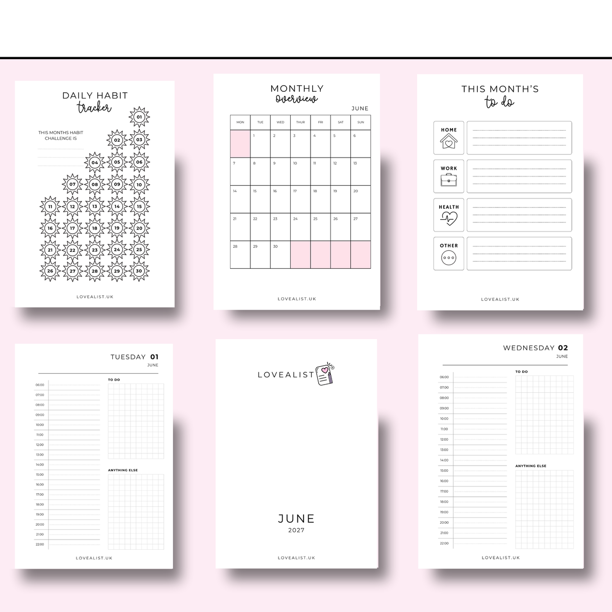 A5 - 2027 Day Per Page - 1 Month