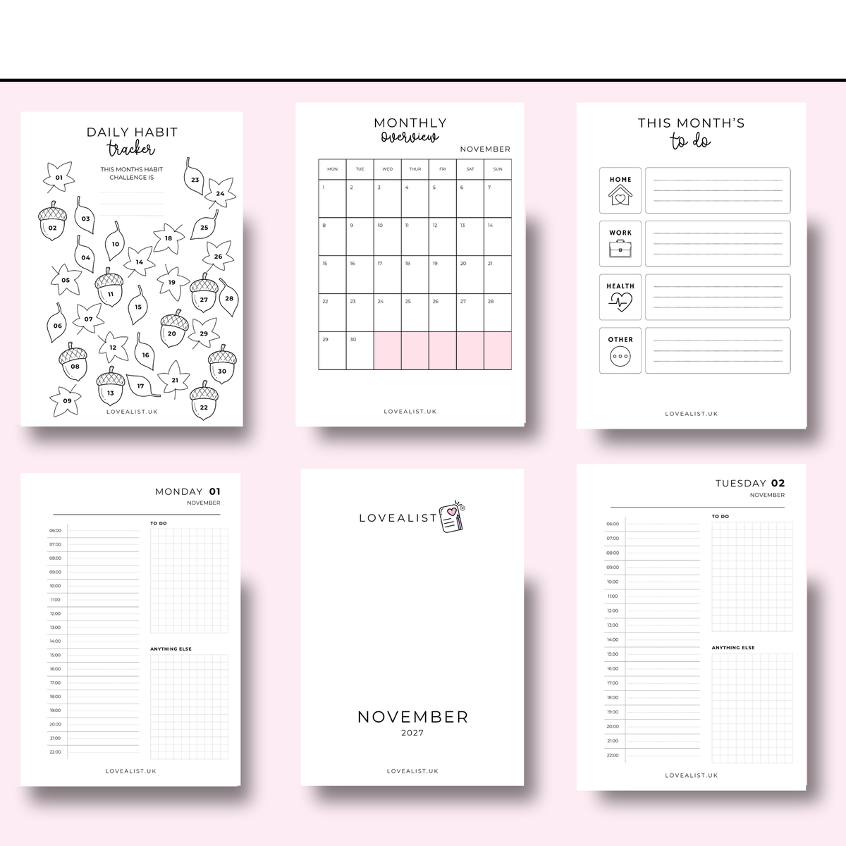 A5 - 2027 Day Per Page - 1 Month