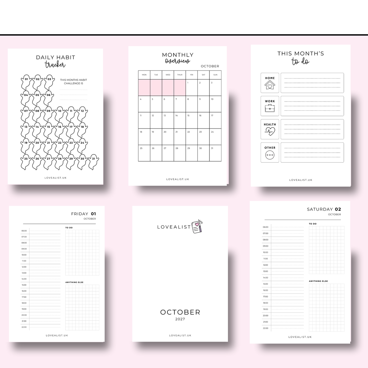 A5 - 2027 Day Per Page - 1 Month