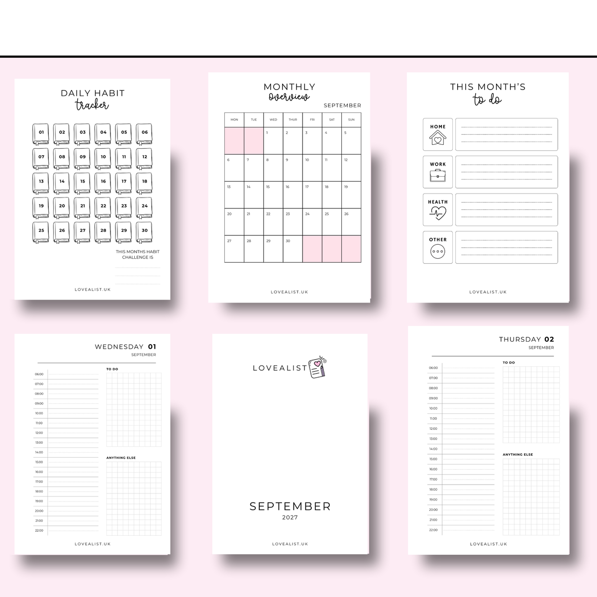 A5 - 2027 Day Per Page - 1 Month
