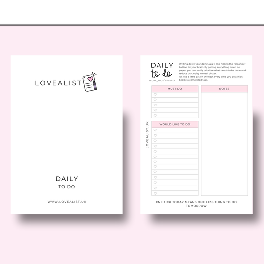 A5 - Daily To Do