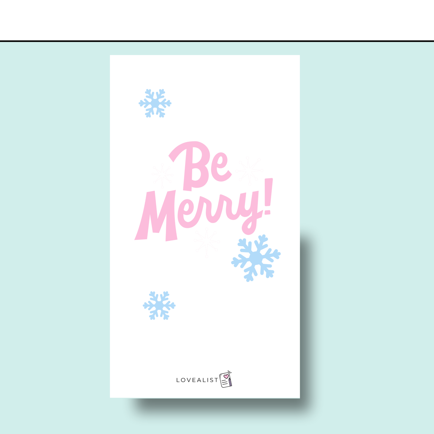 A6 - Index Page - Be Merry