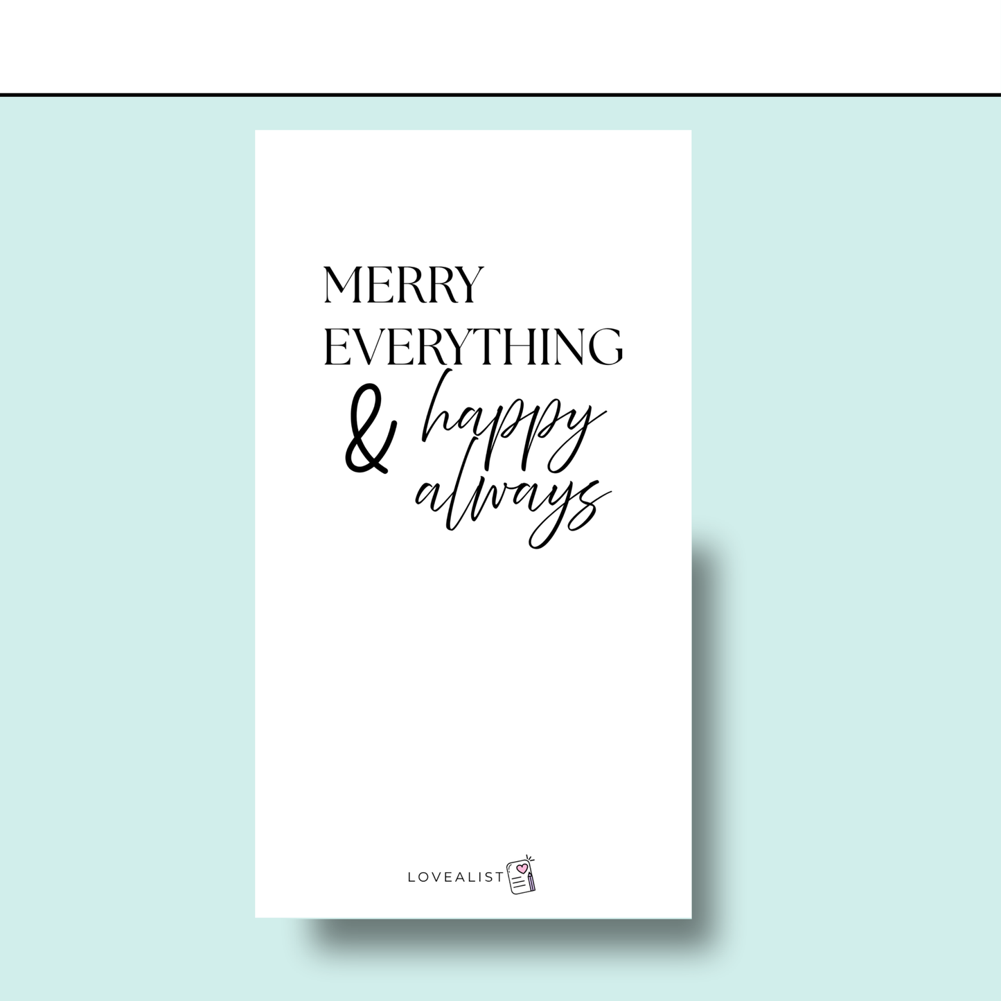 A6 - Index Page - Merry Everything & Happy Always