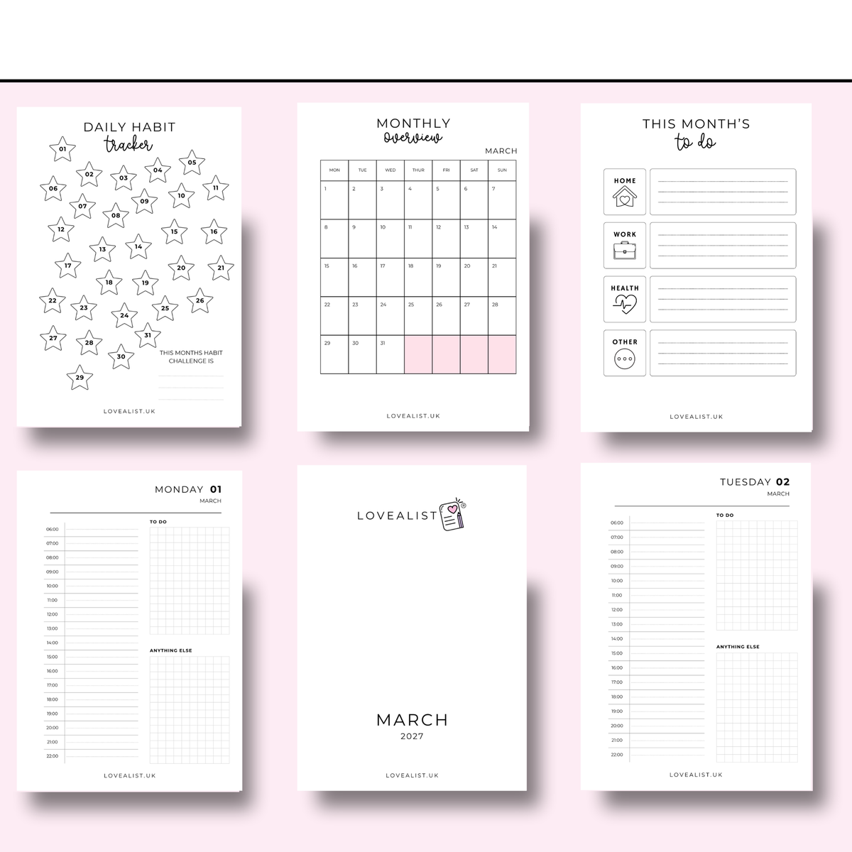 A5 - 2027 Day Per Page - 1 Month
